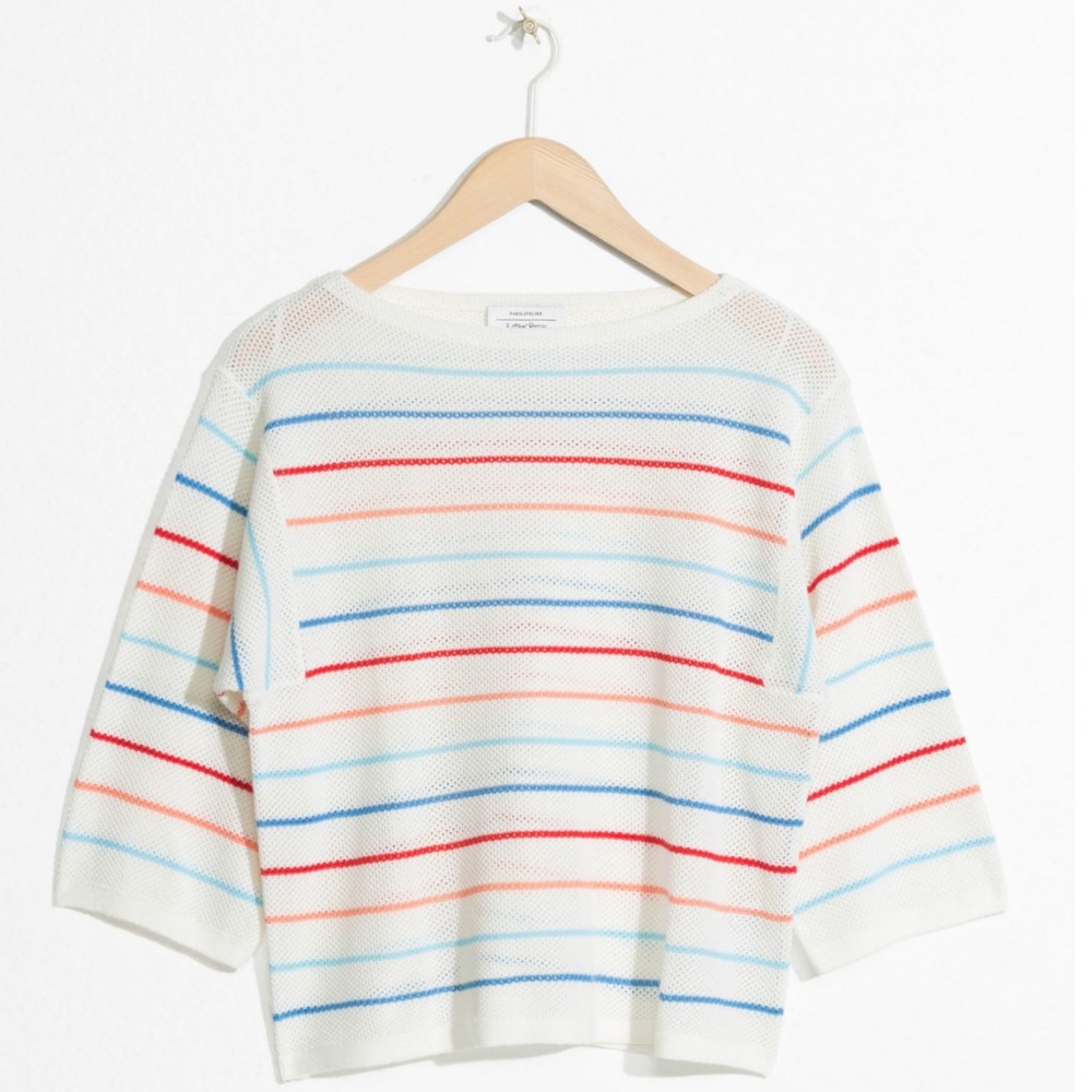 NWOT & Other Stories Boatneck Striped Top